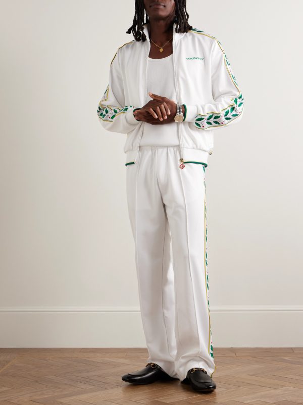 Laurel Straight-Leg Logo-Appliquéd Jersey Sweatpants - OU