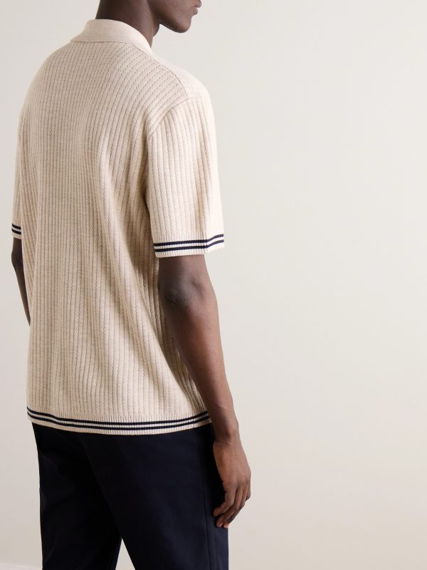 Striped Ribbed Merino Wool Shirt - BK