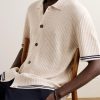 Striped Ribbed Merino Wool Shirt - FR