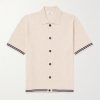Striped Ribbed Merino Wool Shirt