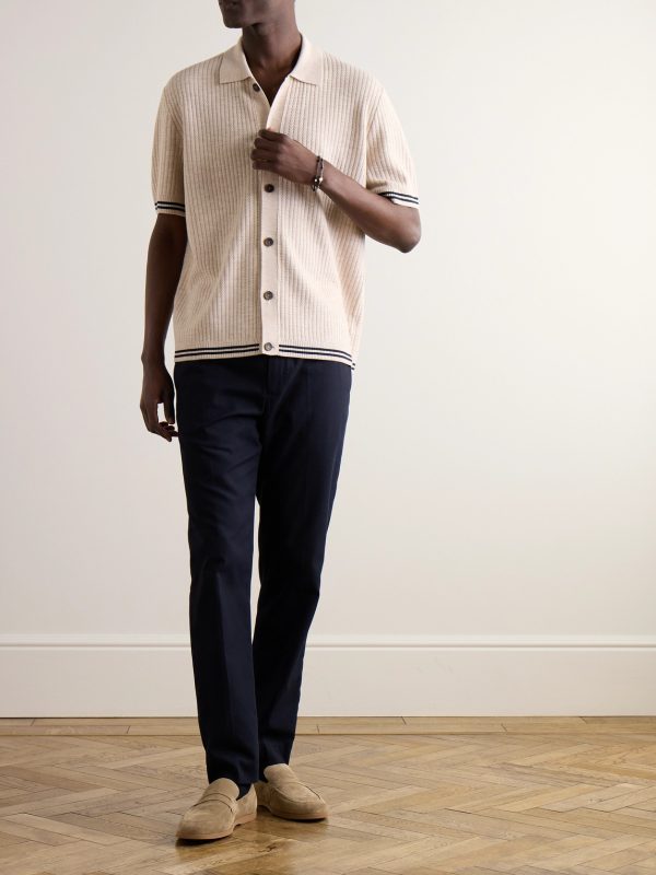 Striped Ribbed Merino Wool Shirt - OU