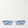 Panthère de Cartier Rectangle-Frame Silver-Tone Sunglasses Panthère de Cartier Rectangle-Frame Silver-Tone Sunglasses