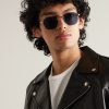 Santos de Cartier Rimless Oval-Frame Silver-Tone Sunglasses - OU Santos de Cartier Rimless Oval-Frame Silver-Tone Sunglasses - OU