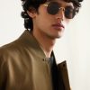 Santos de Cartier Rimless Oval-Frame Gold-Tone Sunglasses - OU Santos de Cartier Rimless Oval-Frame Gold-Tone Sunglasses - OU