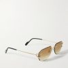 Signature C Rimless Rectangular-Frame Gold-Tone Sunglasses - FR Signature C Rimless Rectangular-Frame Gold-Tone Sunglasses - FR