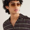 Signature C Rimless Rectangular-Frame Gold-Tone Sunglasses - OU Signature C Rimless Rectangular-Frame Gold-Tone Sunglasses - OU