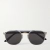 Aviator-Style Gunmetal, Gold-Tone and Acetate Sunglasses