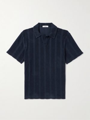 Striped Cotton-Terry Polo Shirt Striped Cotton-Terry Polo Shirt