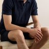 Striped Cotton-Terry Polo Shirt - OU Striped Cotton-Terry Polo Shirt - OU