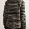 Striped Cotton Cardigan - BK Striped Cotton Cardigan - BK