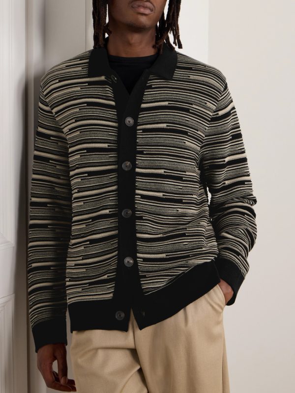 Striped Cotton Cardigan - FR Striped Cotton Cardigan - FR