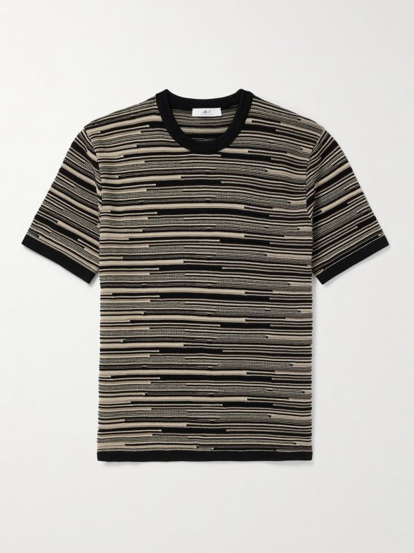 Striped Knitted Cotton T-Shirt Striped Knitted Cotton T-Shirt