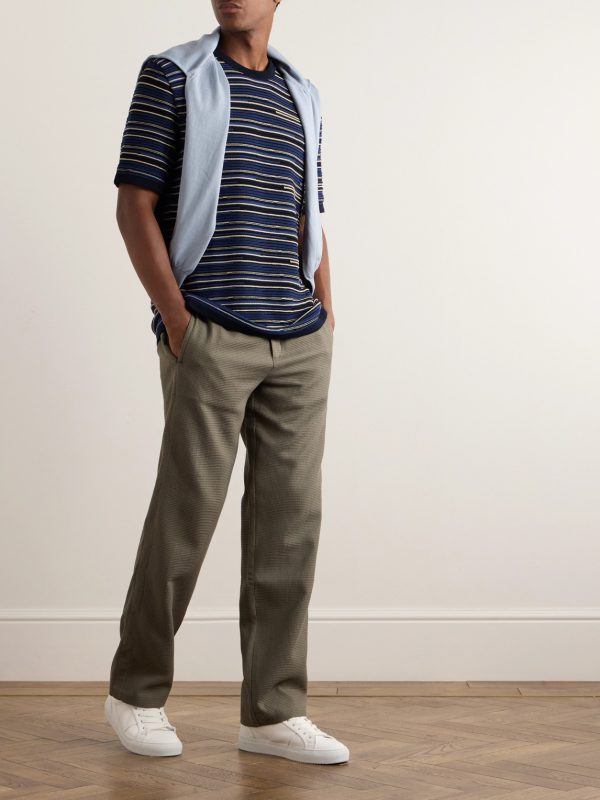 Striped Cotton T-Shirt - OU Striped Cotton T-Shirt - OU