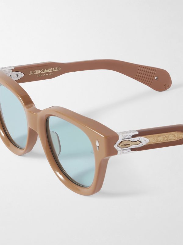 Mojave Round-Frame Acetate Sunglasses - CU Mojave Round-Frame Acetate Sunglasses - CU