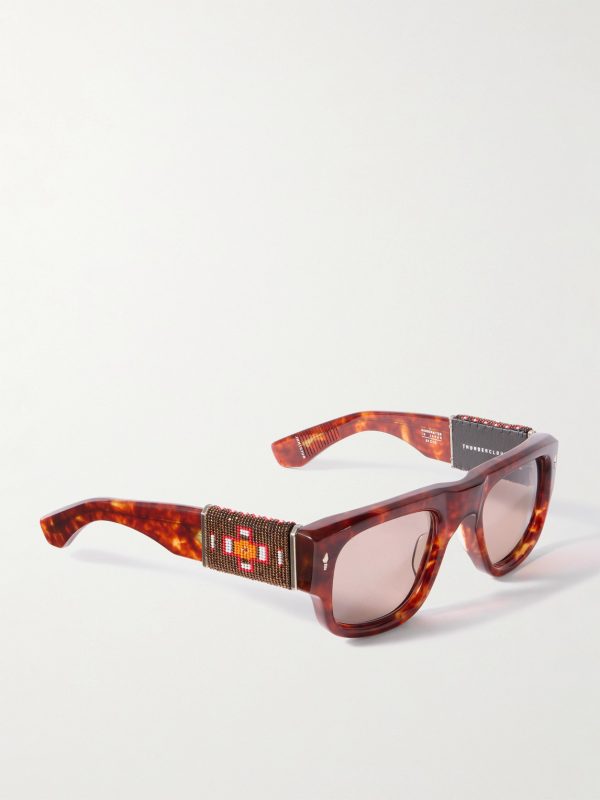 Thundercloud Square-Frame Tortoiseshell Acetate Sunglasses - FR Thundercloud Square-Frame Tortoiseshell Acetate Sunglasses - FR