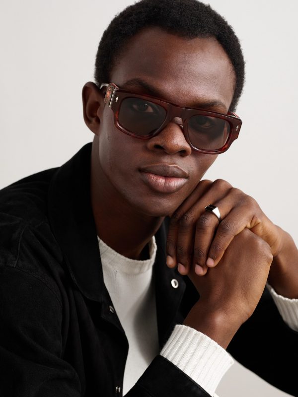 Thundercloud Square-Frame Tortoiseshell Acetate Sunglasses - OU Thundercloud Square-Frame Tortoiseshell Acetate Sunglasses - OU