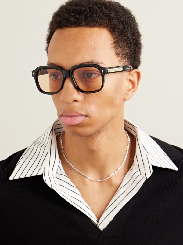 + Union D-Frame Acetate and Gold-Tone Sunglasses - OU + Union D-Frame Acetate and Gold-Tone Sunglasses - OU