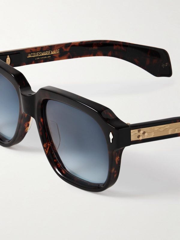+ Union D-Frame Tortoiseshell Acetate and Gold-Tone Sunglasses - CU + Union D-Frame Tortoiseshell Acetate and Gold-Tone Sunglasses - CU