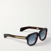 + Union D-Frame Tortoiseshell Acetate and Gold-Tone Sunglasses - FR + Union D-Frame Tortoiseshell Acetate and Gold-Tone Sunglasses - FR