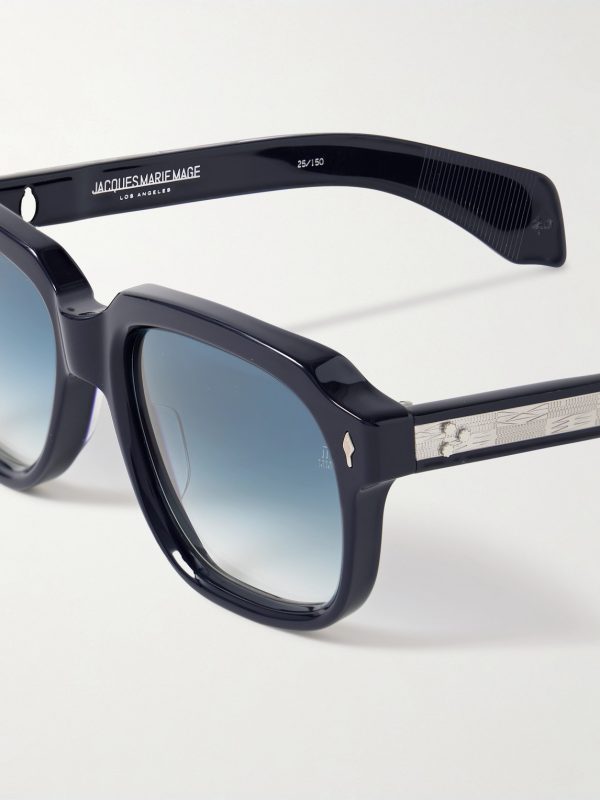 + Union D-Frame Acetate and Silver-Tone Sunglasses - CU