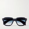 + Union D-Frame Acetate and Silver-Tone Sunglasses