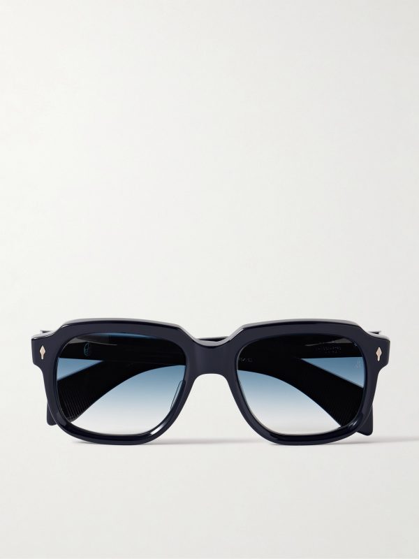 + Union D-Frame Acetate and Silver-Tone Sunglasses
