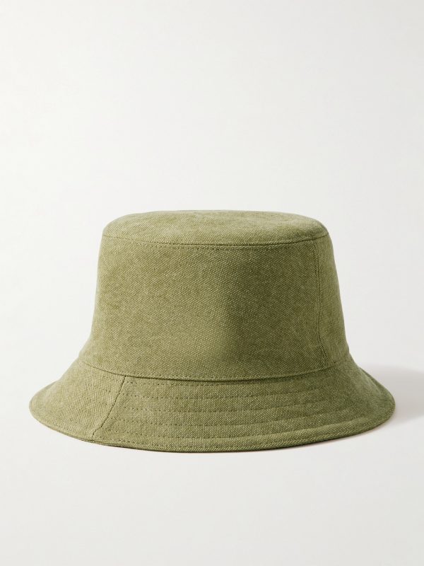 Logo-Embroidered Cotton-Canvas Bucket Hat - BK Logo-Embroidered Cotton-Canvas Bucket Hat - BK