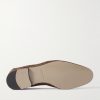 Mario Leather-Trimmed Raffia Loafers - E1 Mario Leather-Trimmed Raffia Loafers - E1