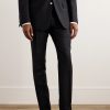 Carlton Crystal-Embellished Grosgrain-Trimmed Velvet Loafers - OU