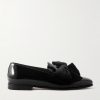 Janser Velvet-Trimmed Patent-Leather Loafers Janser Velvet-Trimmed Patent-Leather Loafers
