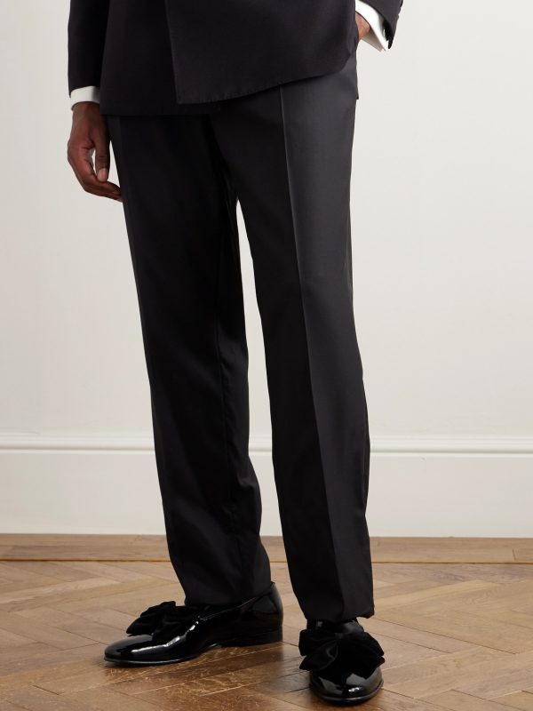 Janser Velvet-Trimmed Patent-Leather Loafers - OU Janser Velvet-Trimmed Patent-Leather Loafers - OU