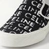 Elliot Leather-Trimmed Logo-Print Canvas Slip-On Sneakers - CU
