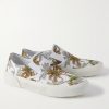 Printed Canvas Slip-On Sneakers - FR Printed Canvas Slip-On Sneakers - FR
