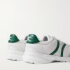 CR-01 Suede-Trimmed Leather and Mesh Sneakers - BK CR-01 Suede-Trimmed Leather and Mesh Sneakers - BK
