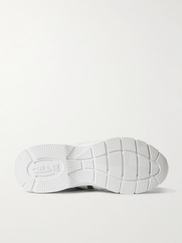 CR-01 Suede-Trimmed Leather and Mesh Sneakers - E1 CR-01 Suede-Trimmed Leather and Mesh Sneakers - E1