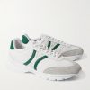 CR-01 Suede-Trimmed Leather and Mesh Sneakers - FR CR-01 Suede-Trimmed Leather and Mesh Sneakers - FR