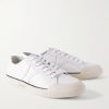 AS-01 Rubber-Trimmed Logo-Print Cracked-Leather Sneakers - FR