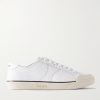 AS-01 Rubber-Trimmed Logo-Print Cracked-Leather Sneakers