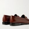 Logo-Detailed Leather Loafers - BK Logo-Detailed Leather Loafers - BK