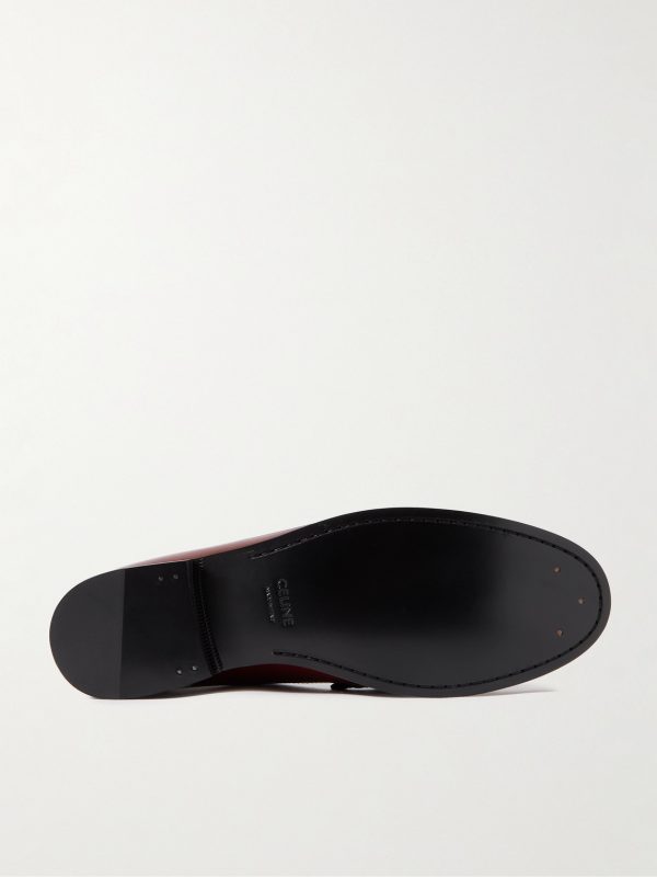 Logo-Detailed Leather Loafers - E1 Logo-Detailed Leather Loafers - E1