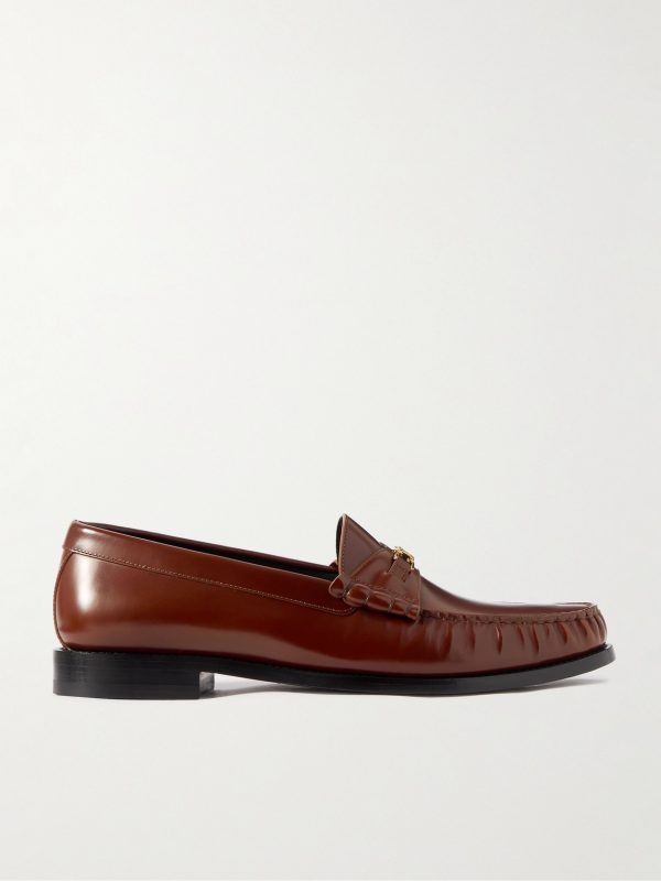 Logo-Detailed Leather Loafers Logo-Detailed Leather Loafers