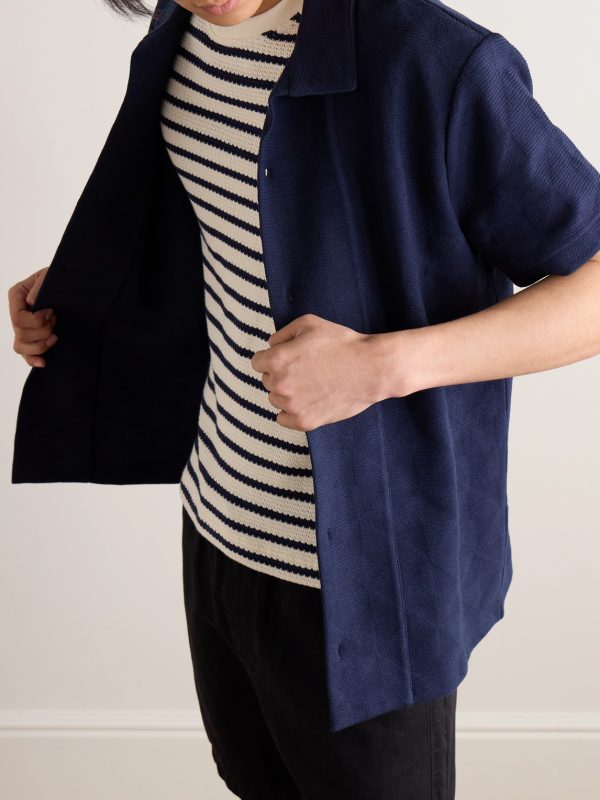 Jacquard-Knit Cotton Shirt - FR Jacquard-Knit Cotton Shirt - FR
