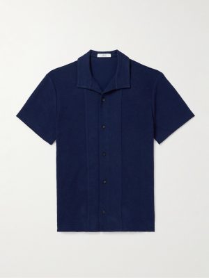 Jacquard-Knit Cotton Shirt
