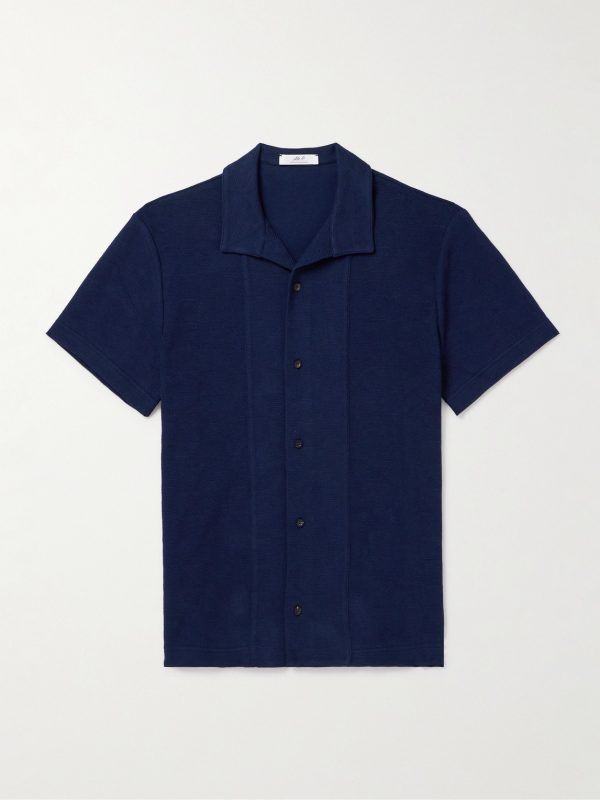 Jacquard-Knit Cotton Shirt Jacquard-Knit Cotton Shirt