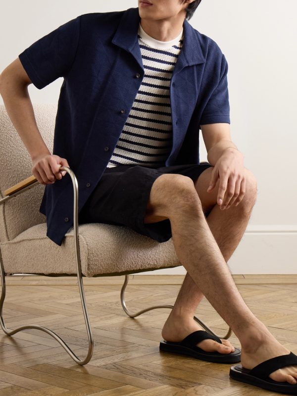 Jacquard-Knit Cotton Shirt - OU Jacquard-Knit Cotton Shirt - OU