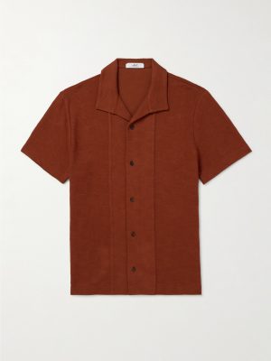 Jacquard-Knit Cotton Shirt