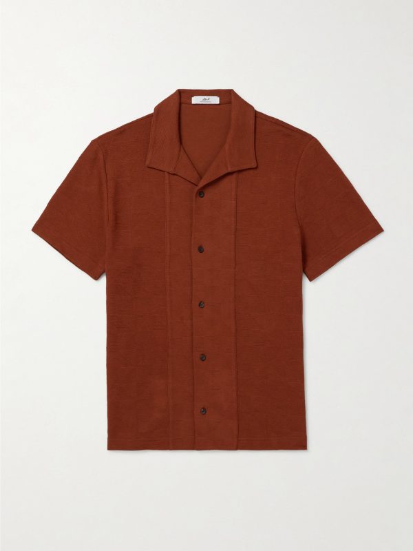 Jacquard-Knit Cotton Shirt Jacquard-Knit Cotton Shirt