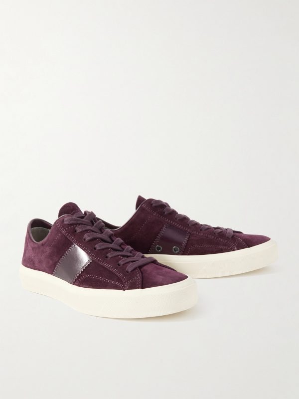 Cambridge Leather-Trimmed Suede Sneakers - FR