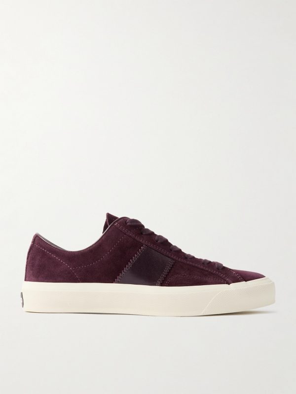 Cambridge Leather-Trimmed Suede Sneakers