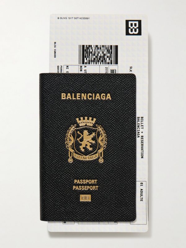 Passport Logo-Debossed Leather Bifold Wallet